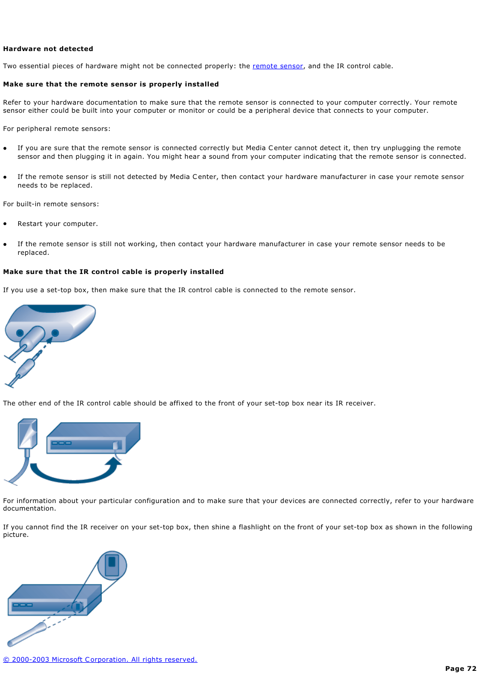 Hardware not detected | Sony PCV-RZ49G User Manual | Page 72 / 459