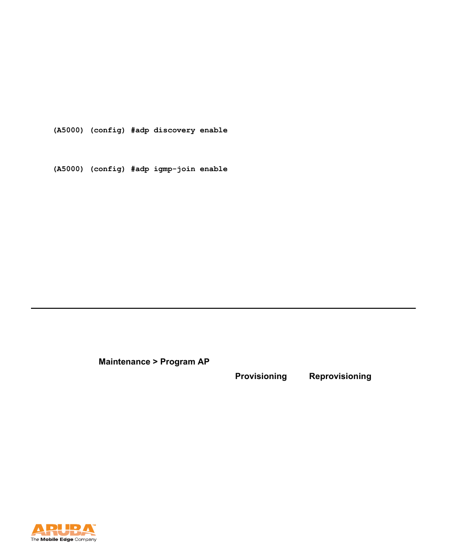 Ap reprovisioning, Ap provisioning | Aruba Networks Access Point Aruba AP 60/61 User Manual | Page 13 / 68
