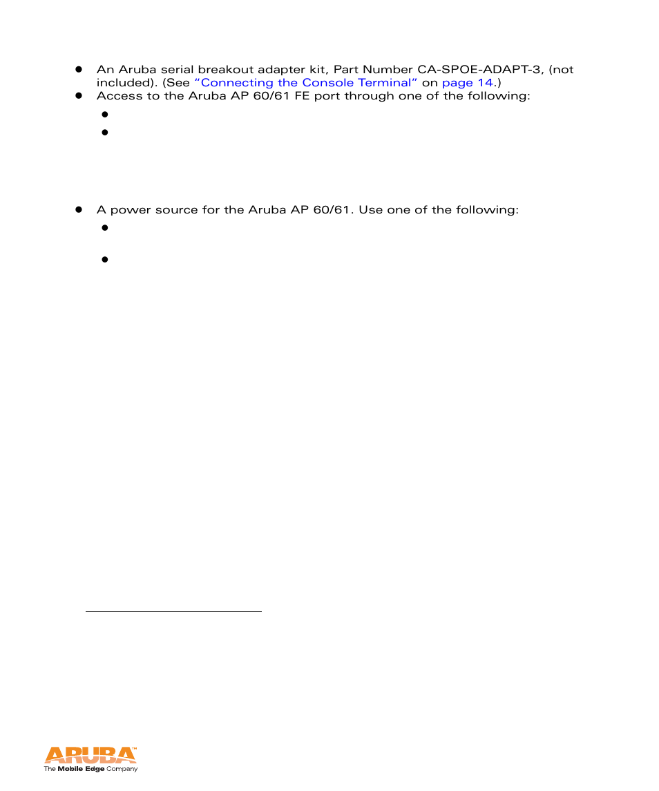 Aruba Networks Access Point Aruba AP 60/61 User Manual | Page 17 / 68