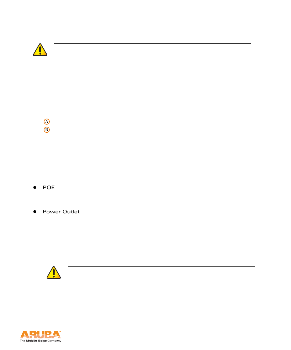 Connecting cables & power | Aruba Networks Access Point Aruba AP 60/61 User Manual | Page 33 / 68