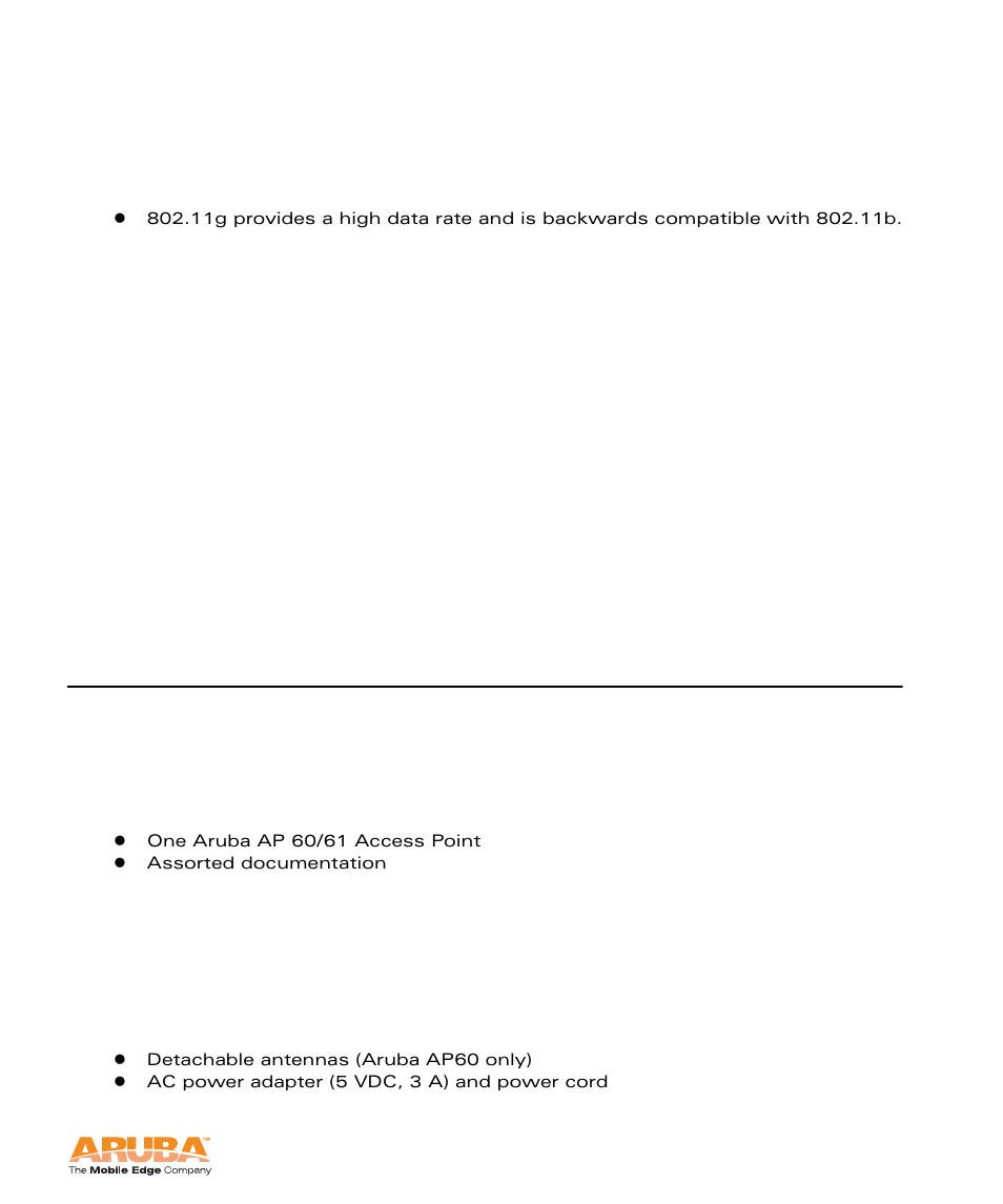 Power over ethernet, Physical description, Package contents | Optional items | Aruba Networks Access Point Aruba AP 60/61 User Manual | Page 51 / 68