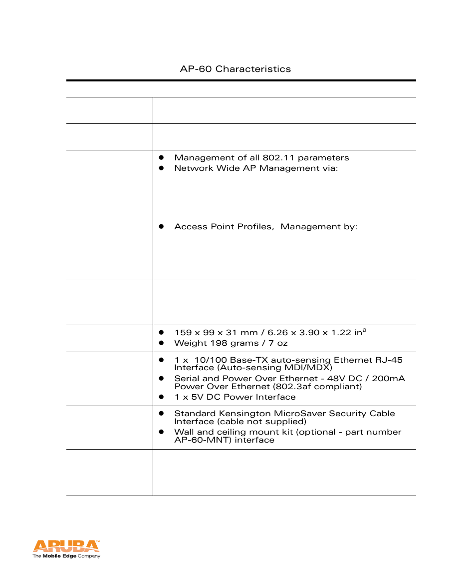 Aruba Networks Access Point Aruba AP 60/61 User Manual | Page 55 / 68