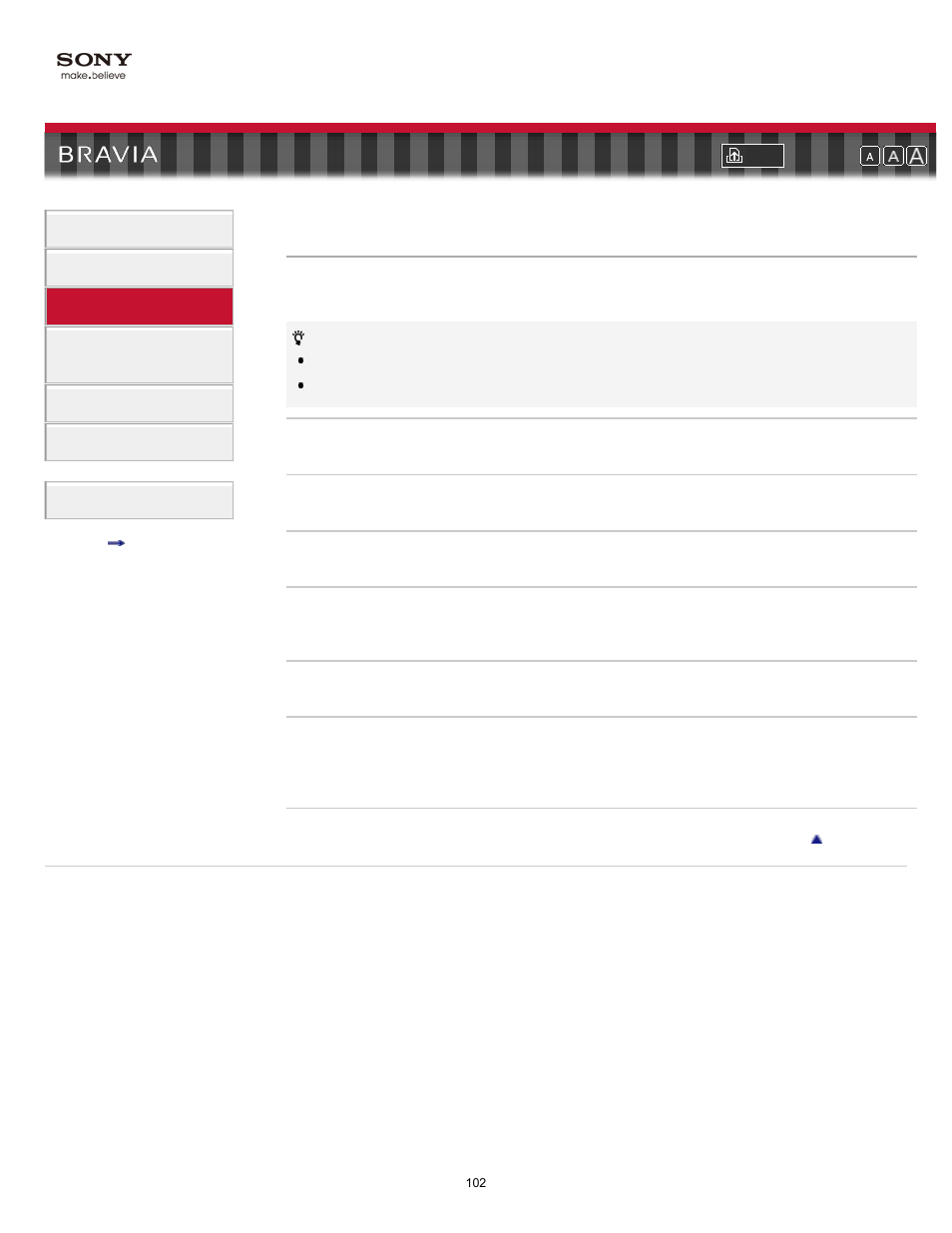 Age restriction, Password, Rating | Parental lock | Sony KDL-40NX700 User Manual | Page 102 / 144