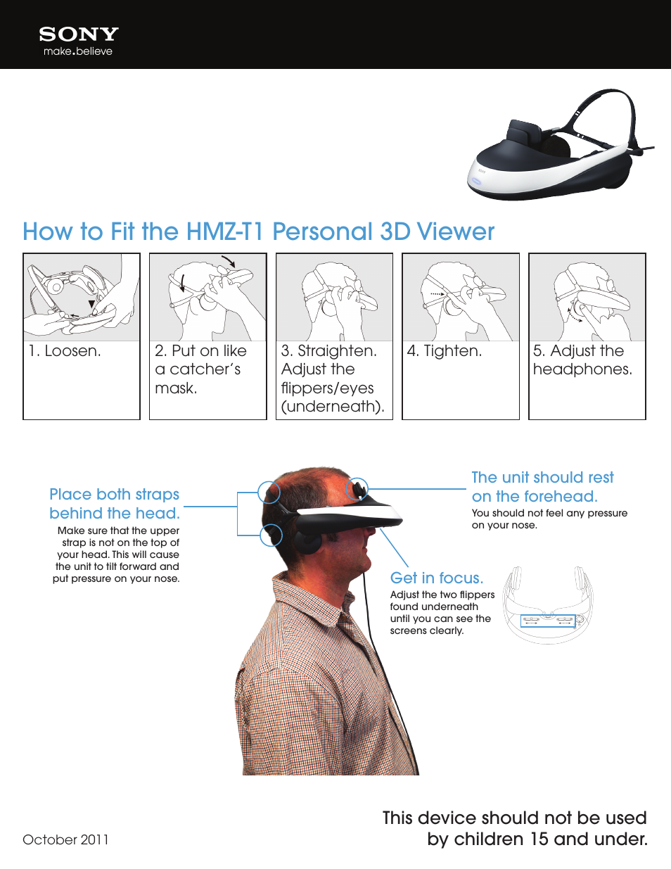 Sony HMZ-T1 User Manual | 1 page