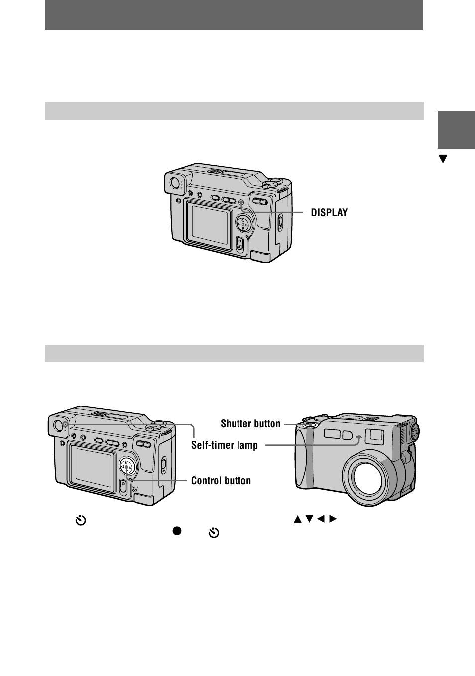 Lcd screen indicators during recording, Using the self-timer | Sony DSC-S70 User Manual | Page 19 / 68