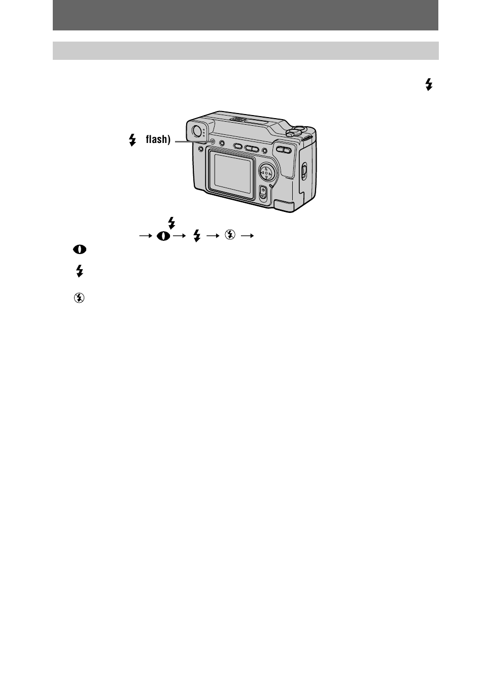 Recording images with the flash | Sony DSC-S70 User Manual | Page 20 / 68
