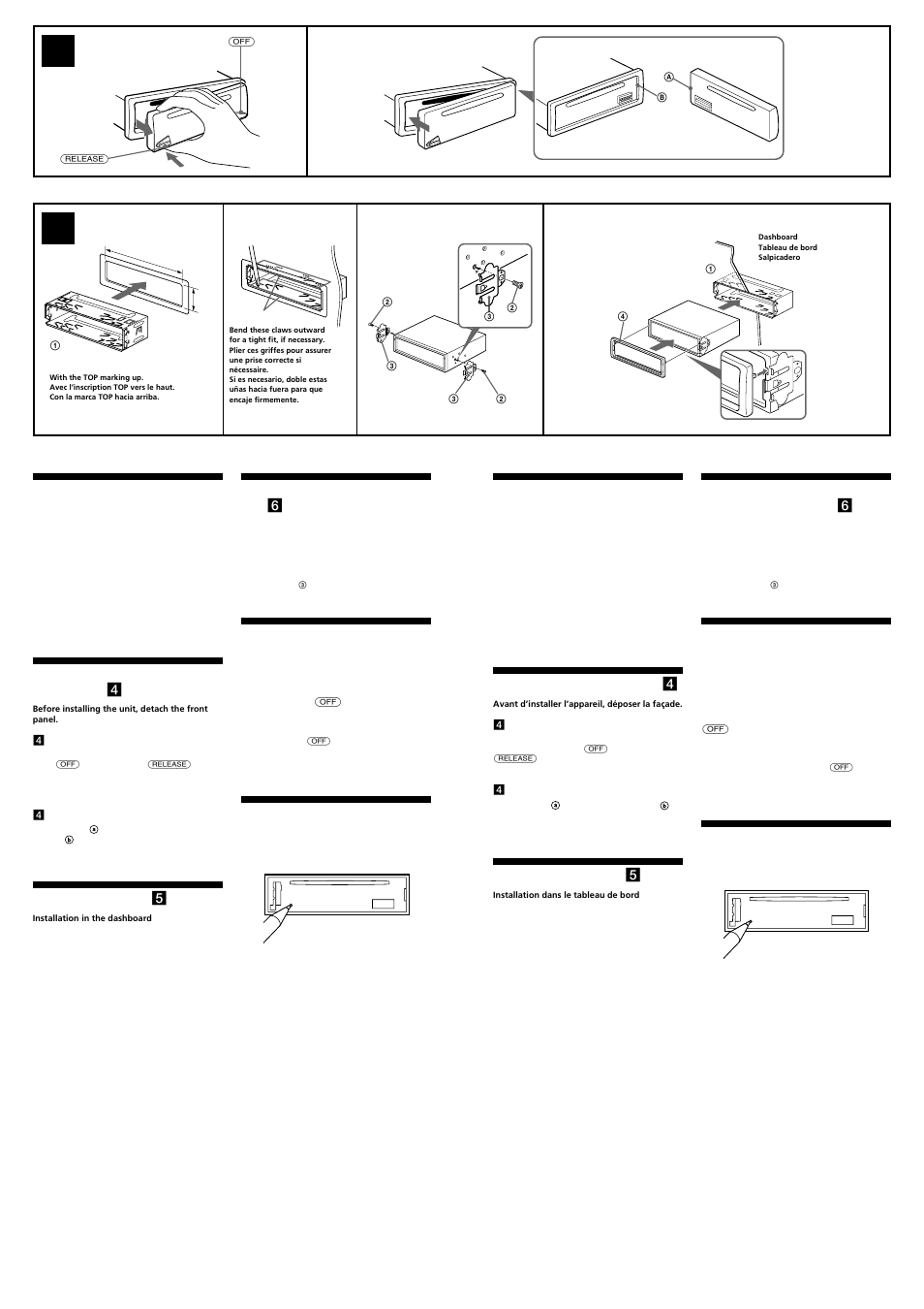 45 a, B2 3 4 | Sony CDX-MP30 User Manual | Page 3 / 4