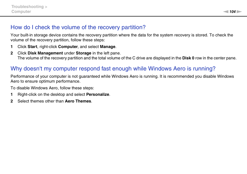 Sony VPCX111KX User Manual | Page 104 / 132