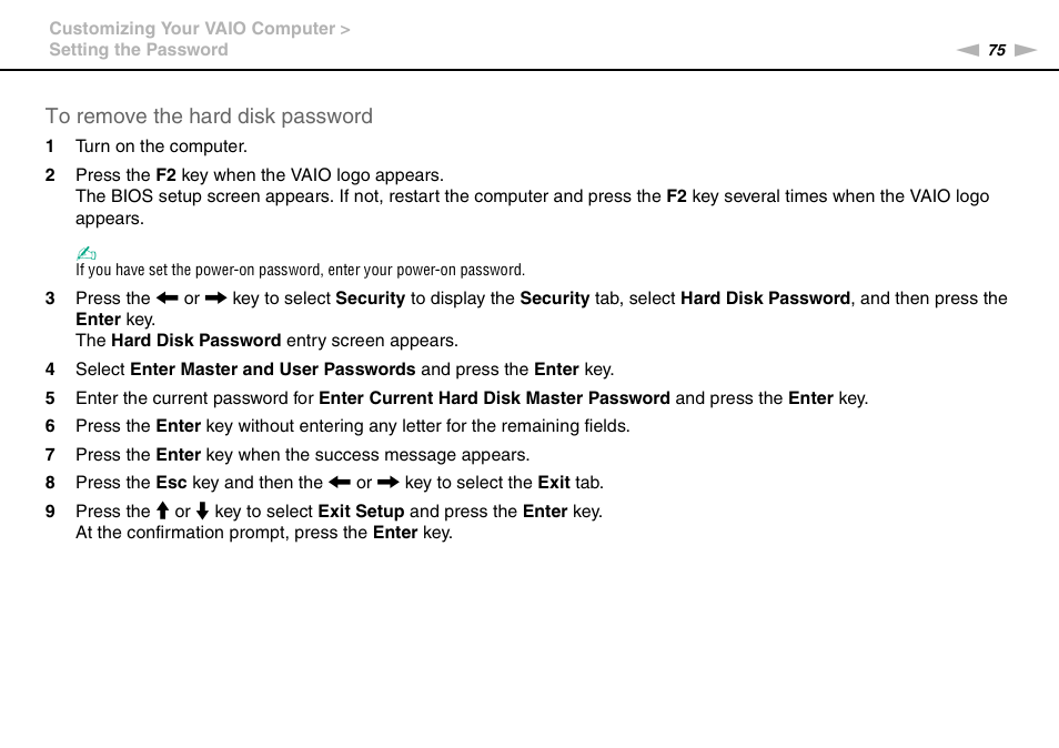Sony VPCX111KX User Manual | Page 75 / 132