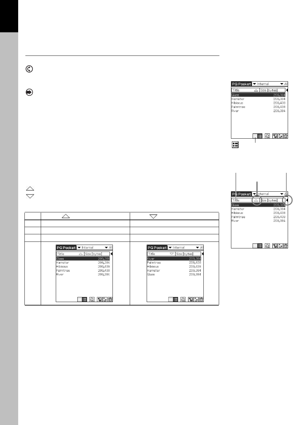 Selecting a picture in list mode, Viewing and organizing pictures | Sony PEG-T415 User Manual | Page 13 / 30