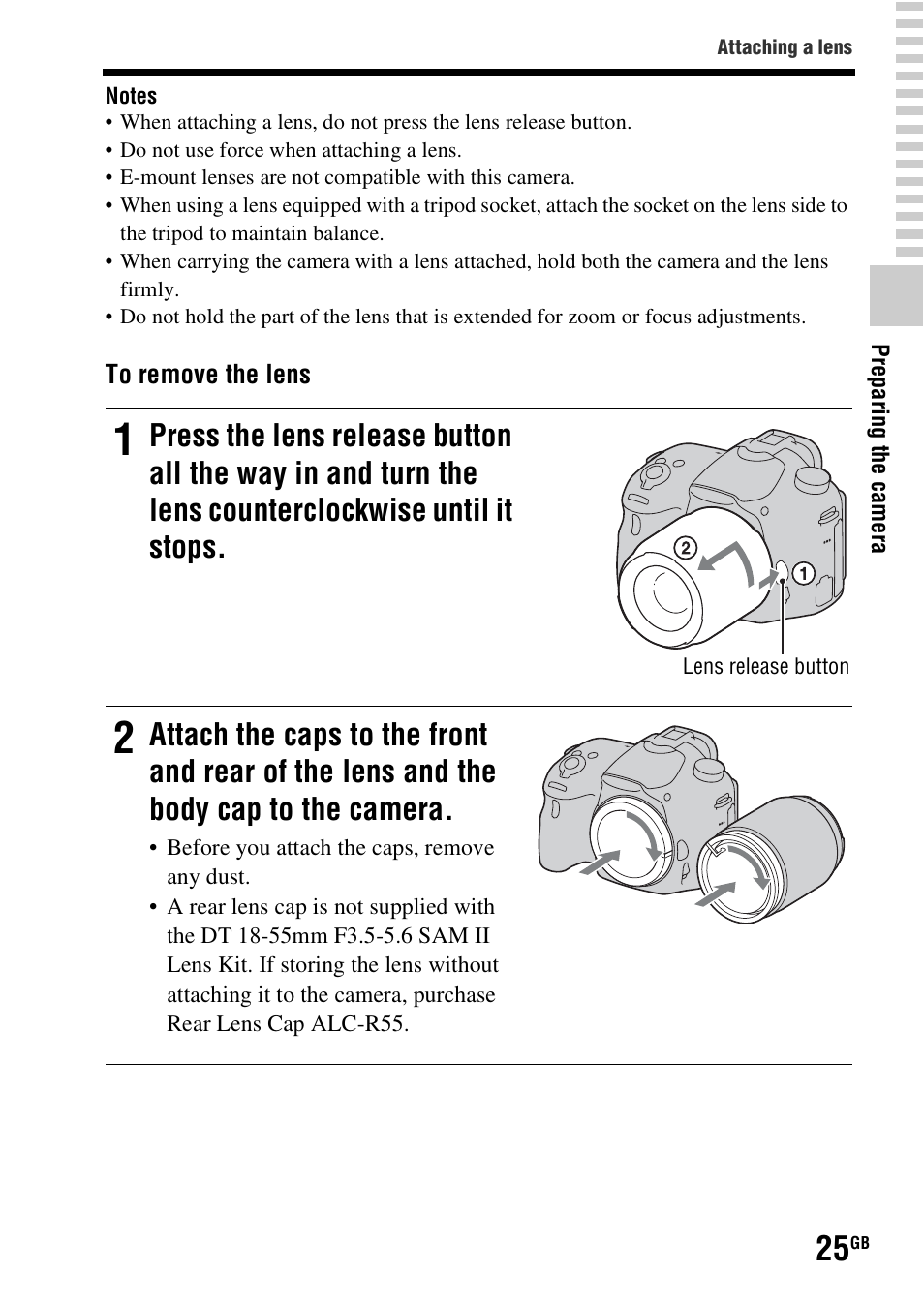 N (25) | Sony SLT-A58 User Manual | Page 25 / 96