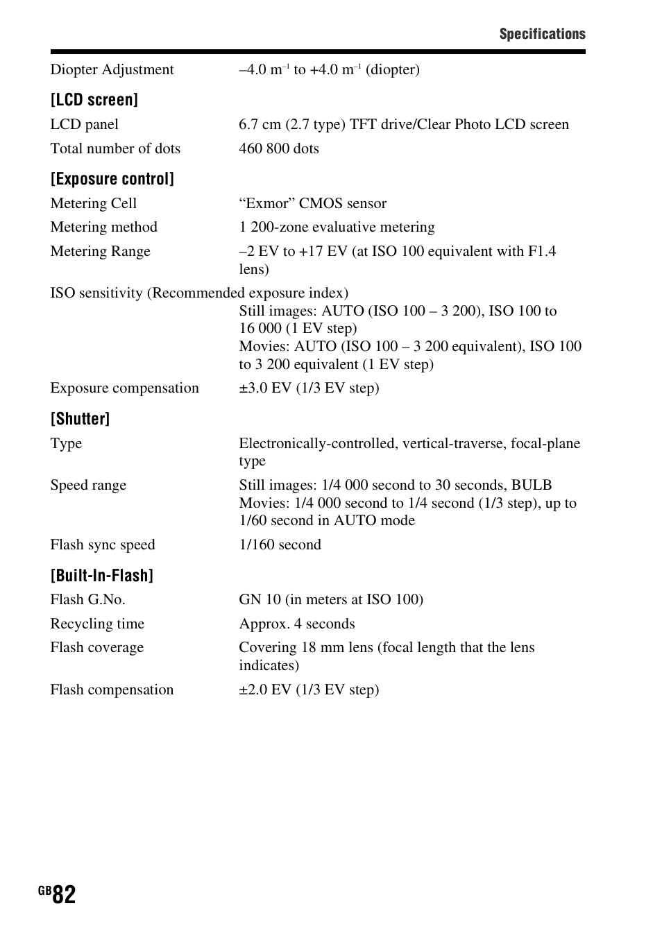 Sony SLT-A58 User Manual | Page 82 / 96