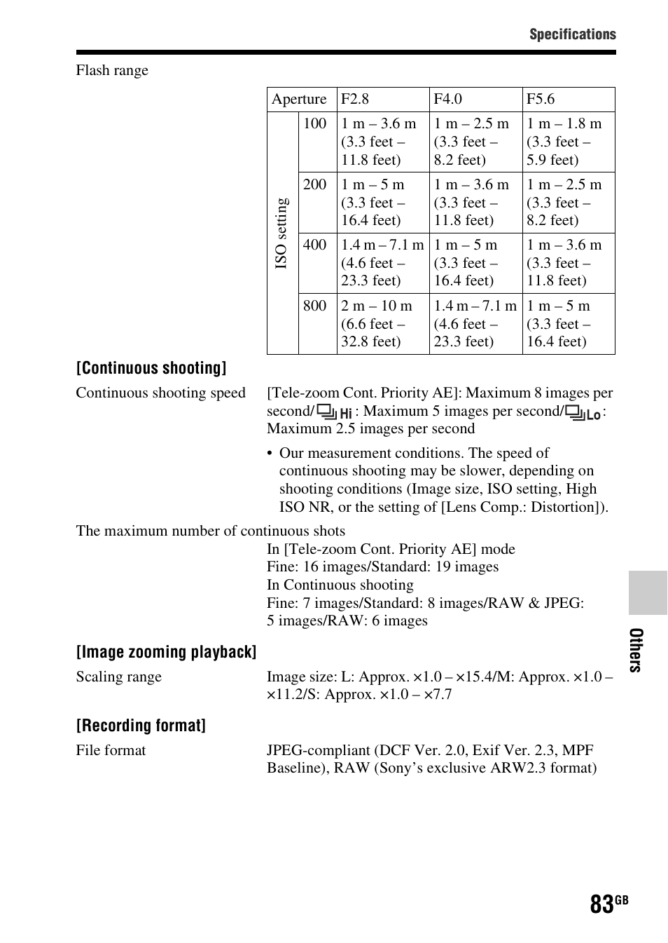 Sony SLT-A58 User Manual | Page 83 / 96