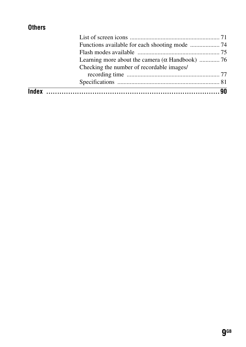 Sony SLT-A58 User Manual | Page 9 / 96