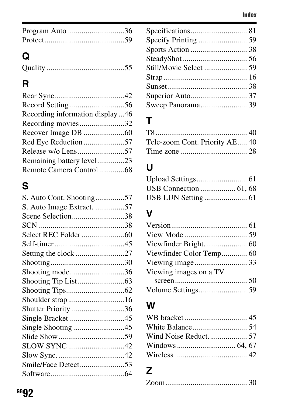 Sony SLT-A58 User Manual | Page 92 / 96