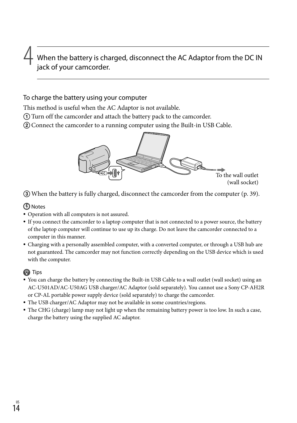 14) i | Sony HDR-CX130 User Manual | Page 14 / 143