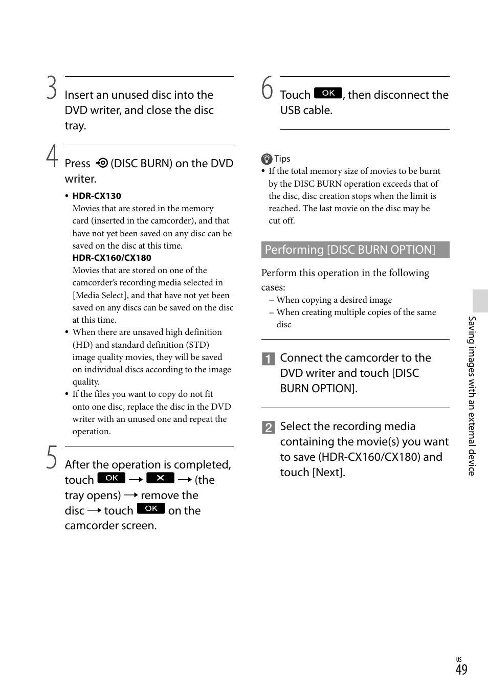 Sony HDR-CX130 User Manual | Page 49 / 143