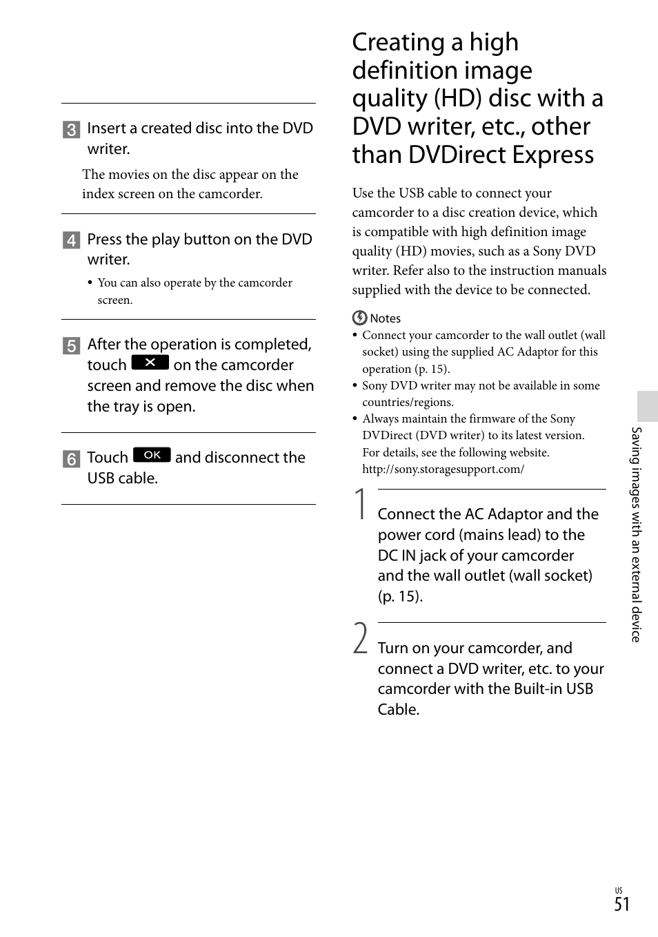 Than dvdirect express | Sony HDR-CX130 User Manual | Page 51 / 143