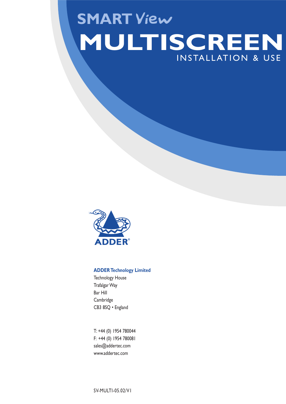 Multiscreen, Vviie ew w, Smart | Adder Technology SVMS4-QUAD User Manual | Page 46 / 46