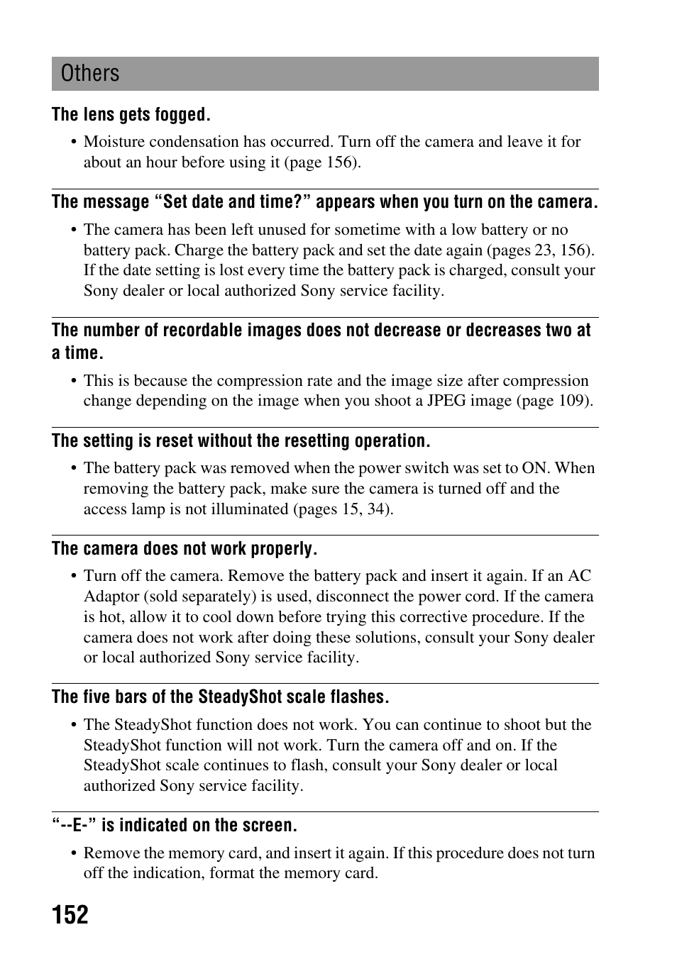 Others | Sony DSLR-A290 User Manual | Page 152 / 162