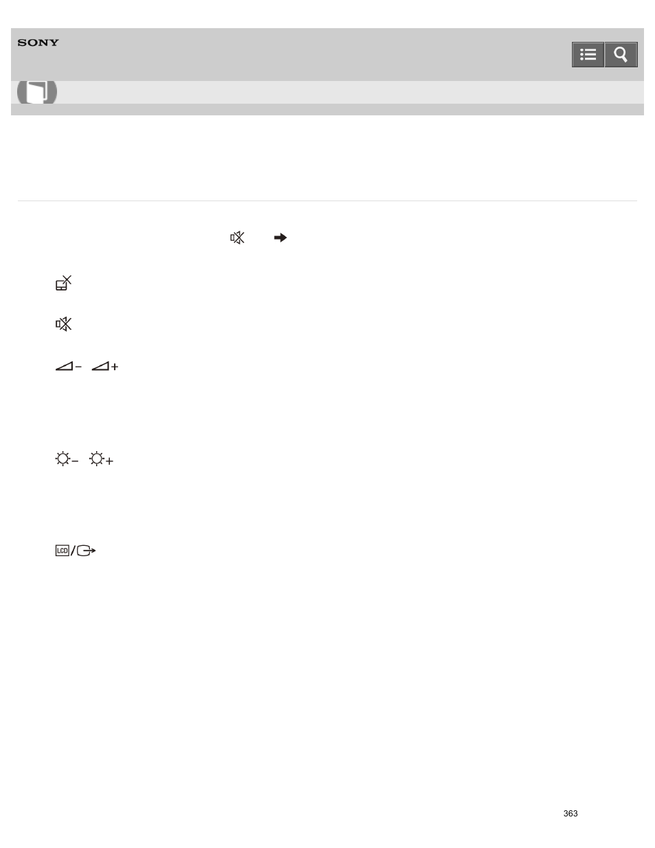 Combinations and functions with the fn key, User guide | Sony SVF15N17CXS User Manual | Page 383 / 480