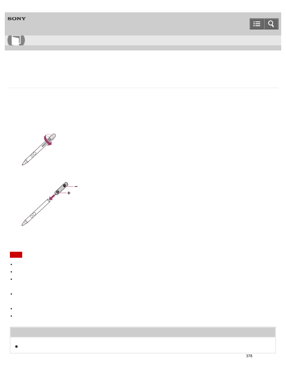 Replacing the battery of the pen, User guide | Sony SVF15N17CXS User Manual | Page 398 / 480
