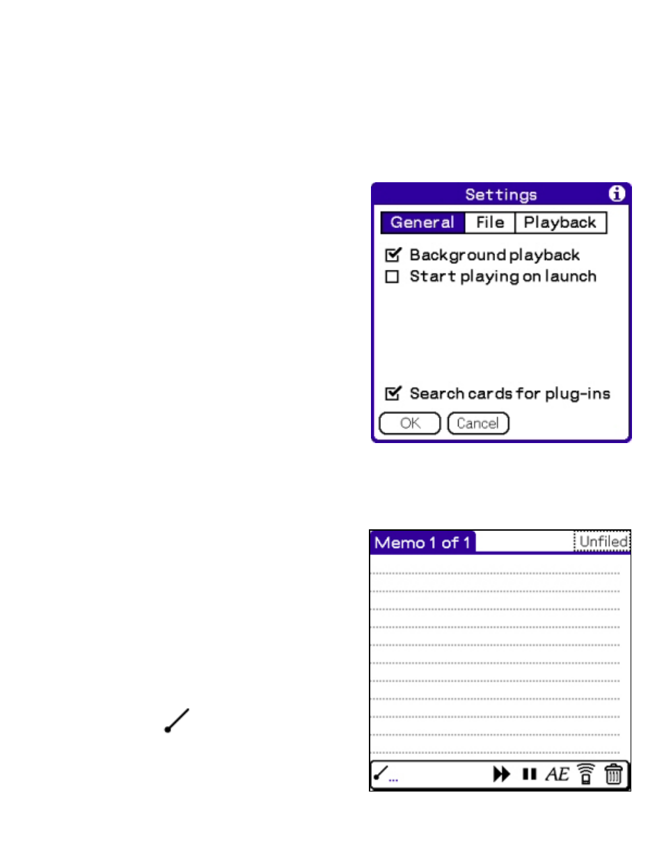 Advanced options, Background playback, Controlling aeroplayer with aeropod | Sony PEG-TJ37 User Manual | Page 6 / 8