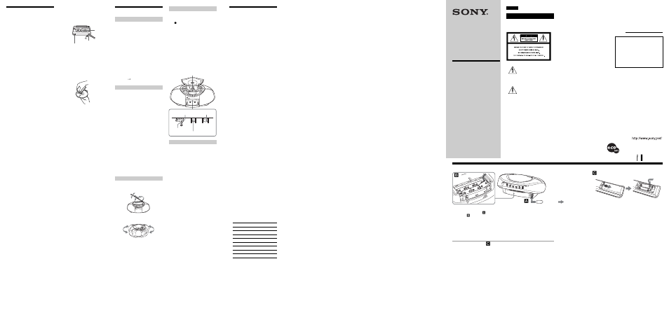 Sony CFD-S350 User Manual | 2 pages