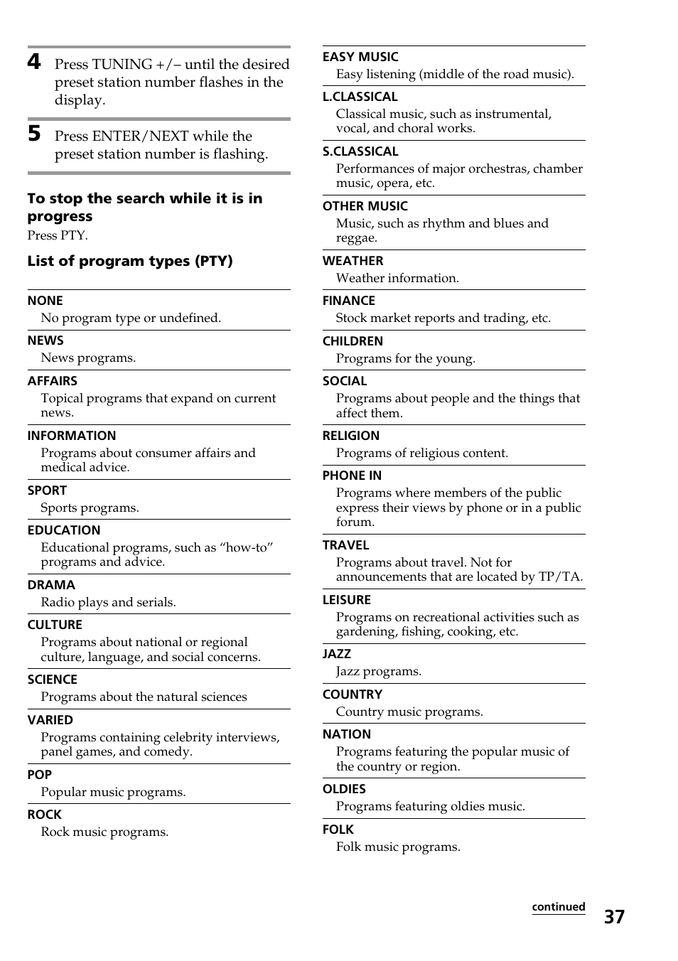 Sony HCD-LX90AV User Manual | Page 37 / 60