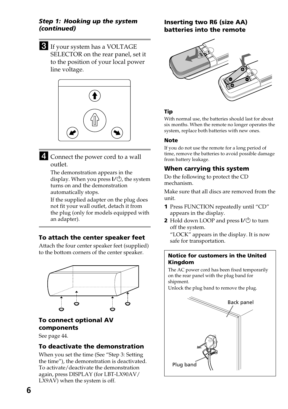 Sony HCD-LX90AV User Manual | Page 6 / 60