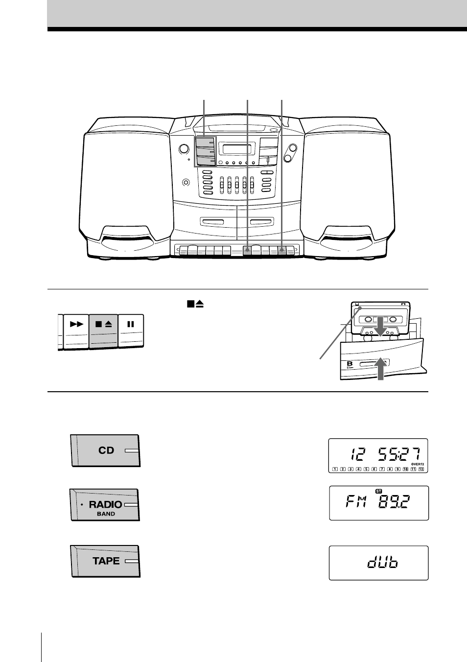 Recording on a tape | Sony CFD-ZW770 User Manual | Page 10 / 36