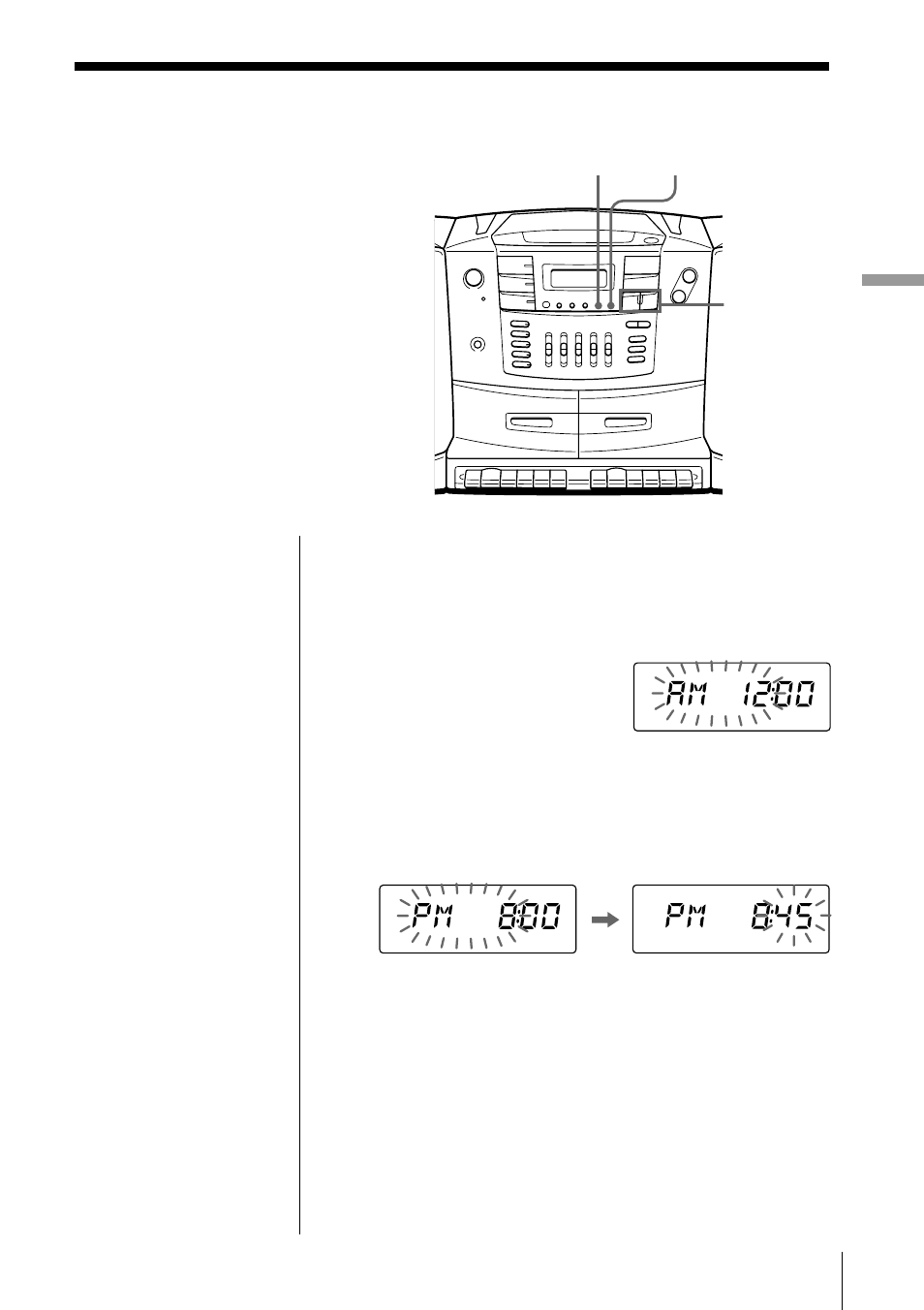 Setting the clock | Sony CFD-ZW770 User Manual | Page 21 / 36