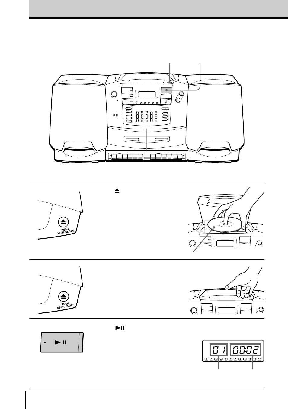 Playing a cd | Sony CFD-ZW770 User Manual | Page 4 / 36