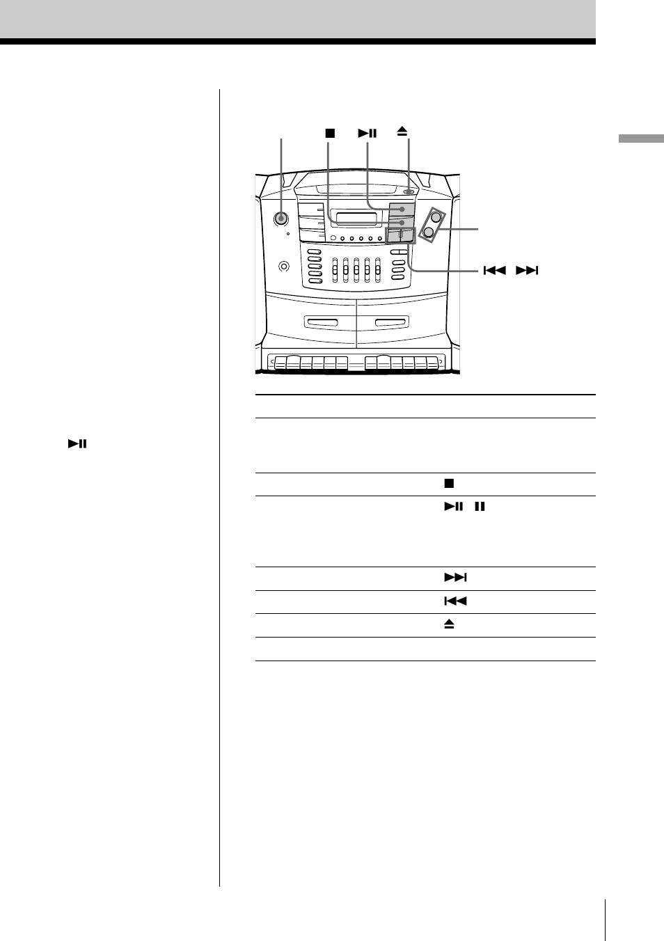 Basic operations 5 | Sony CFD-ZW770 User Manual | Page 5 / 36