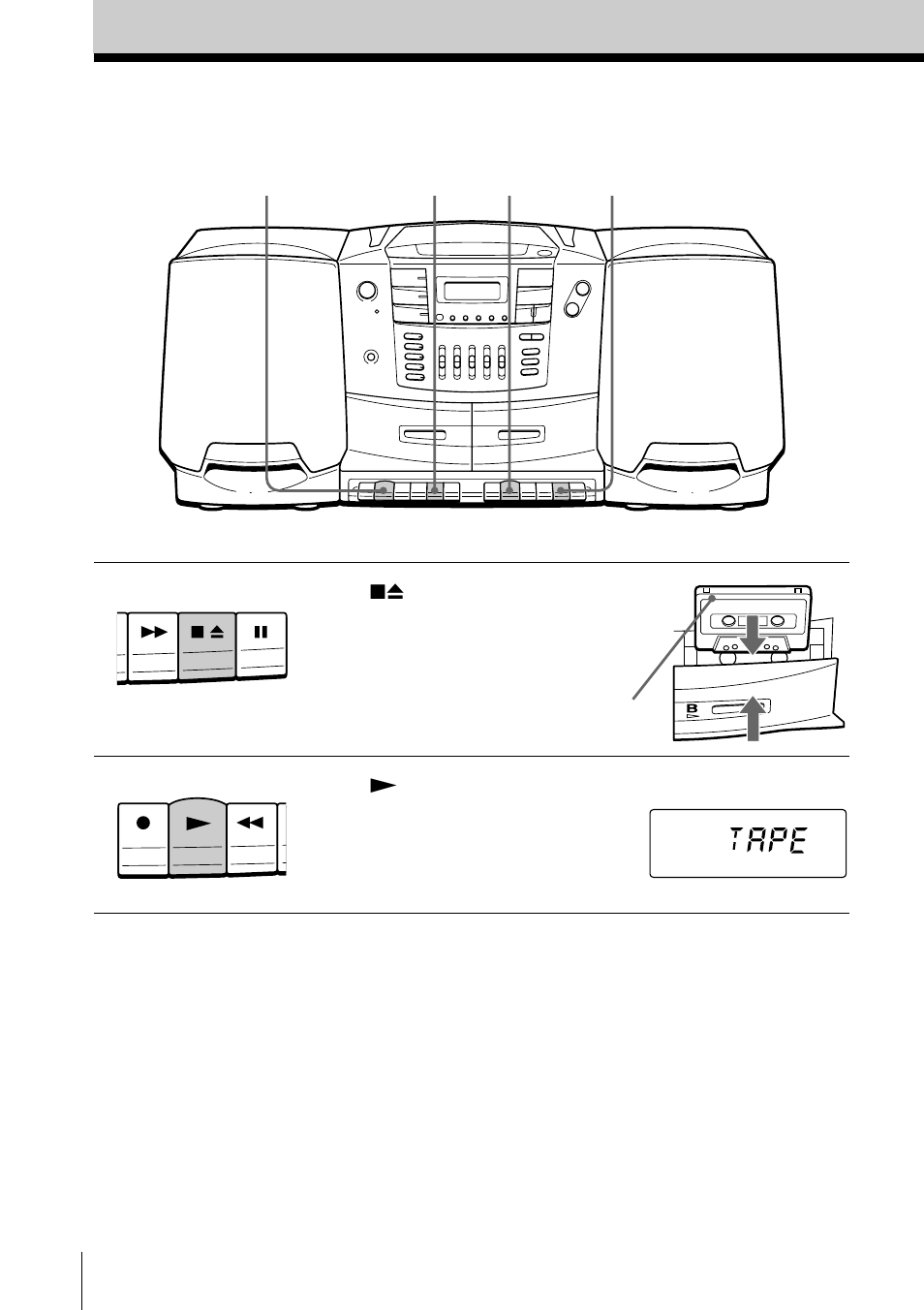 Playing a tape | Sony CFD-ZW770 User Manual | Page 8 / 36