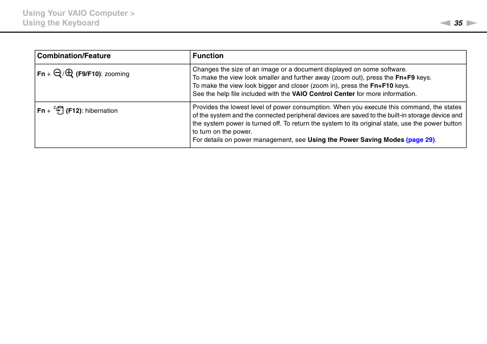 Sony VPCEB1DGX User Manual | Page 35 / 163