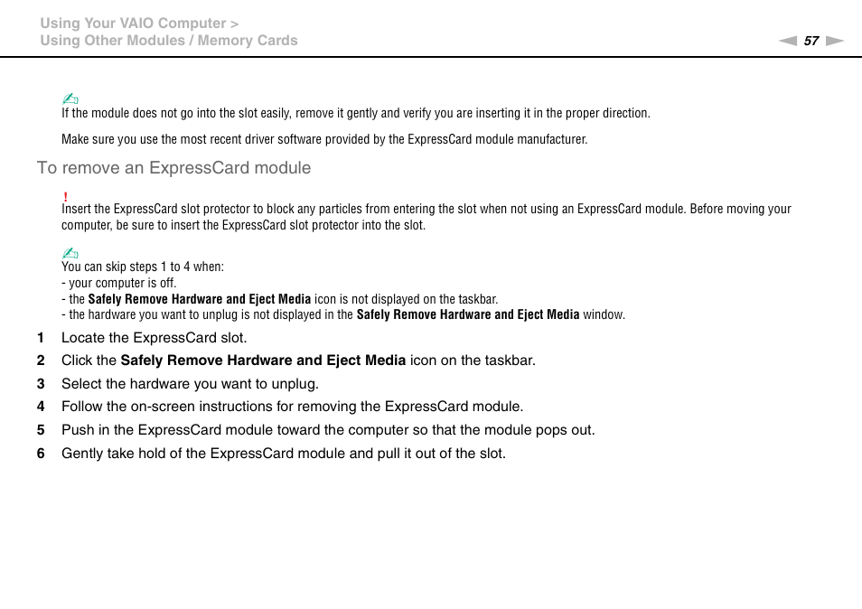 Sony VPCEB1DGX User Manual | Page 57 / 163