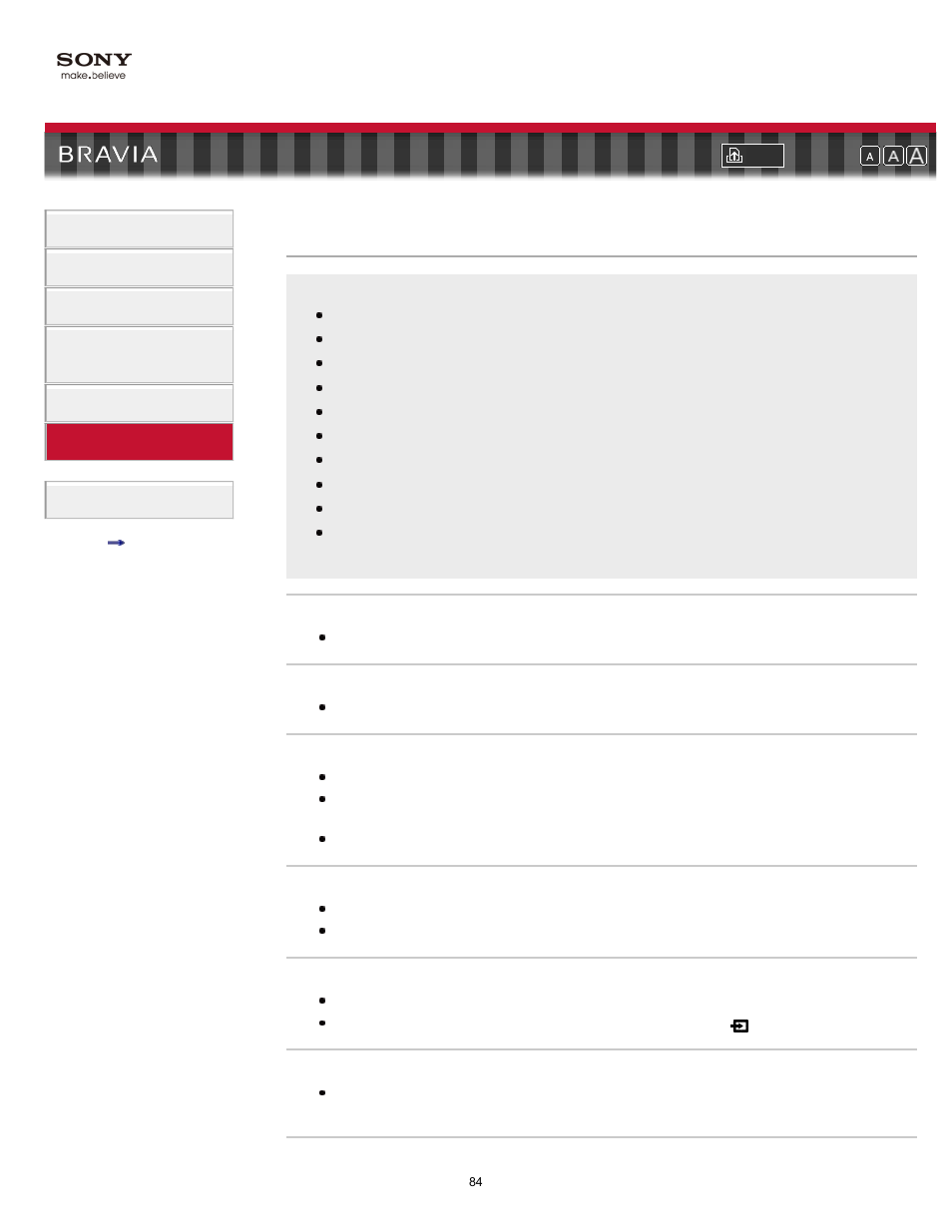 Picture, Troubleshooting (picture) | Sony KDL-40HX800 User Manual | Page 84 / 144