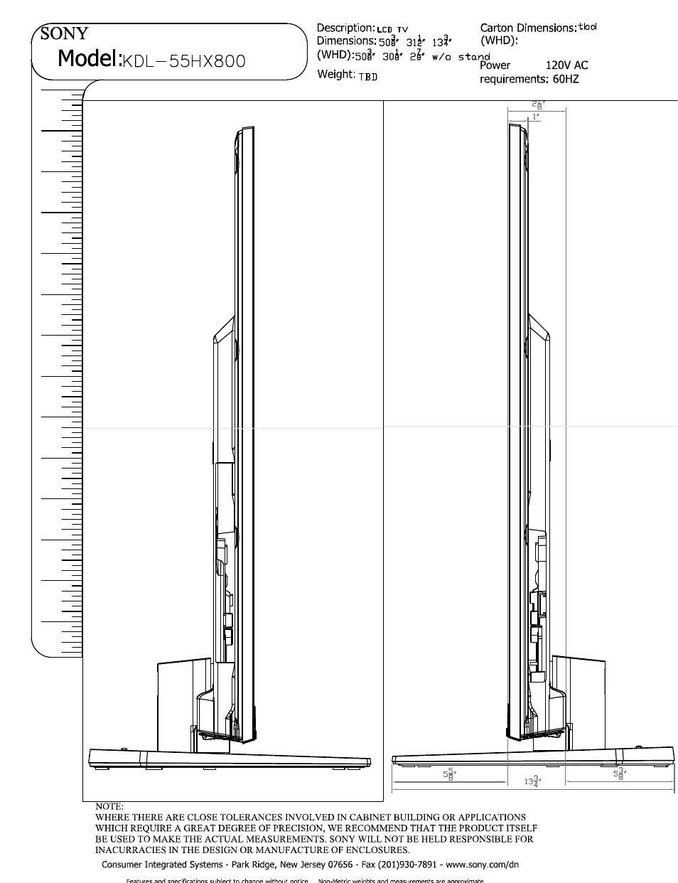 Sony KDL-55HX801P User Manual | Page 3 / 5