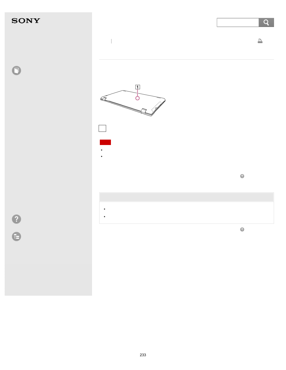 Parts and controls on the bottom, User guide, How to use | Troubleshooting list of topics, Vaio fit 14/15 | Sony SVF14A14CXB User Manual | Page 233 / 437