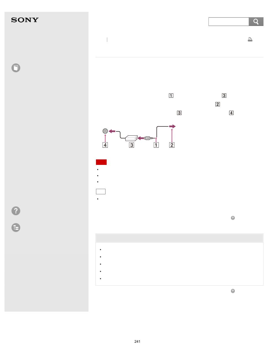 Connecting a power source, Connecting a power, Source | User guide, How to use, Troubleshooting list of topics, Vaio fit 14/15 | Sony SVF14A14CXB User Manual | Page 241 / 437