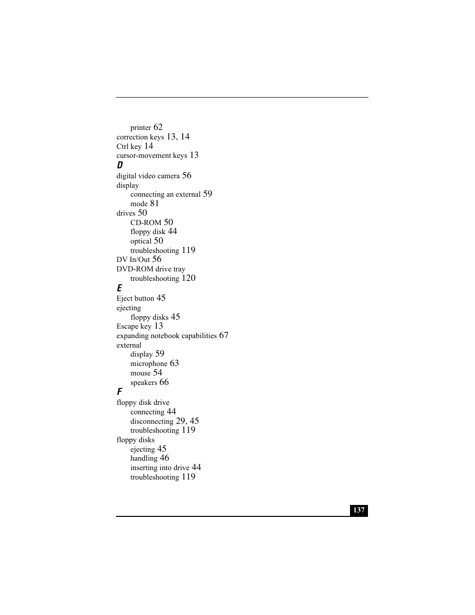 Sony PCG-SRX87 User Manual | Page 137 / 143