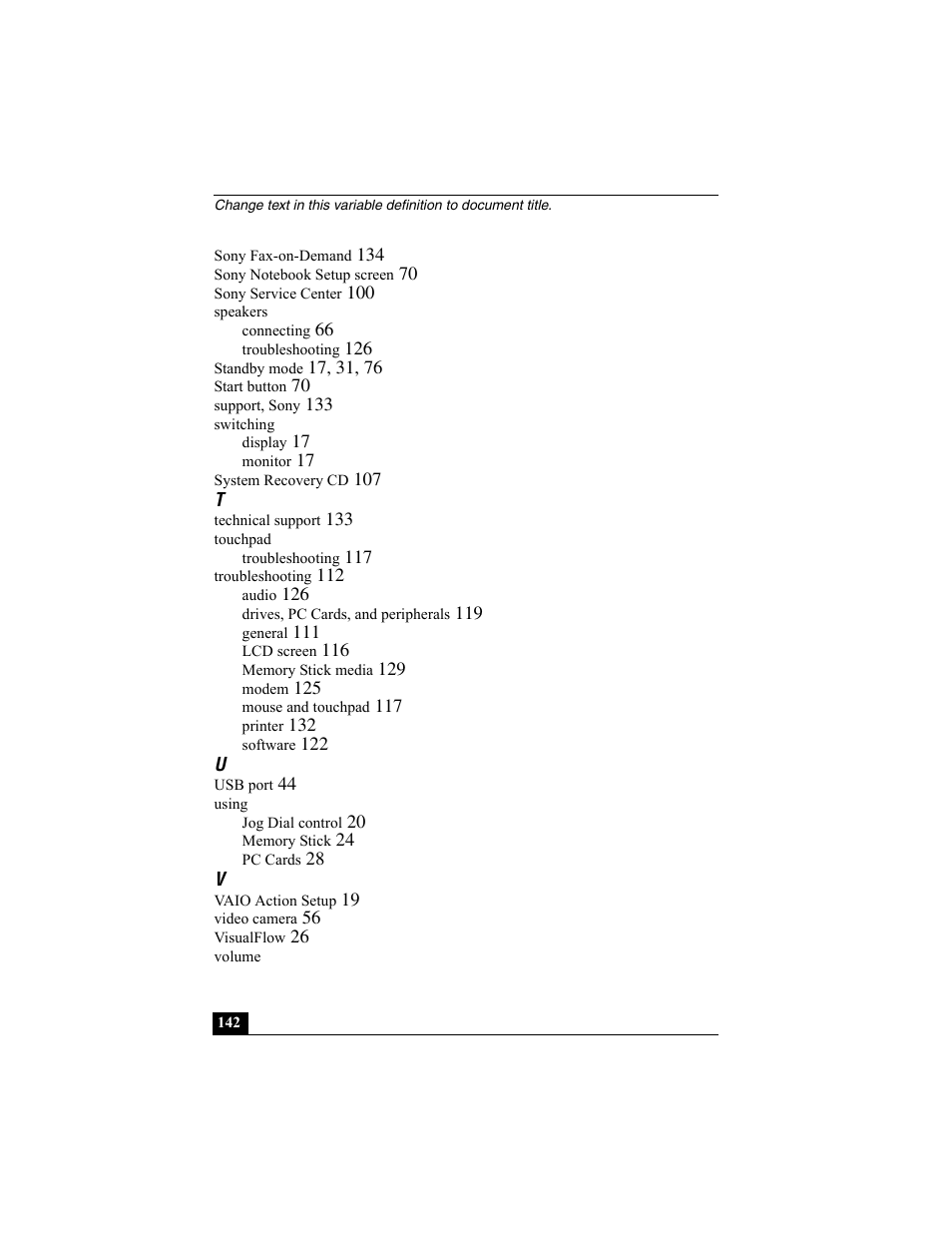 Sony PCG-SRX87 User Manual | Page 142 / 143