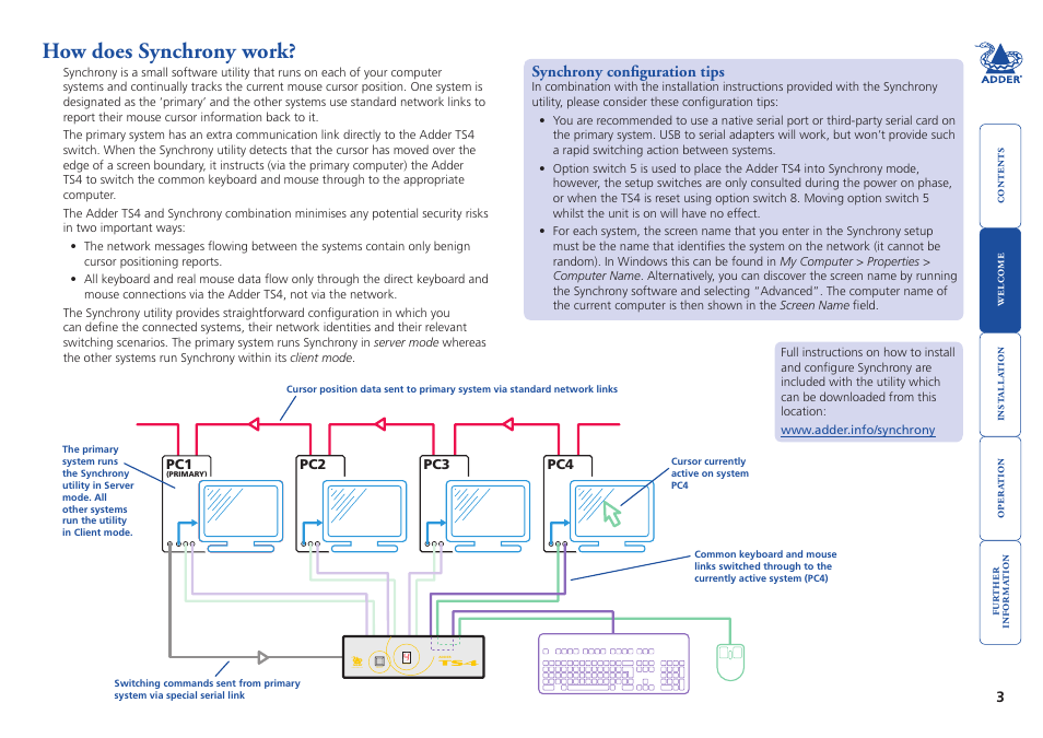 How does synchrony work, Synchrony configuration tips, How.does.synchrony.work | Synchrony.configuration.tips, Further details | Adder Technology TS4 User Manual | Page 4 / 19