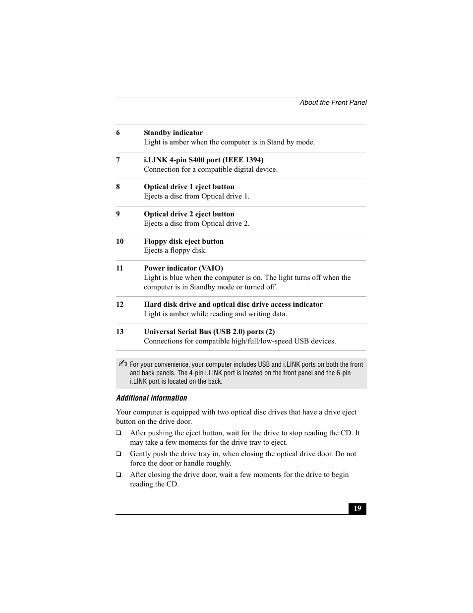 Sony PCV-RS312 User Manual | Page 19 / 60