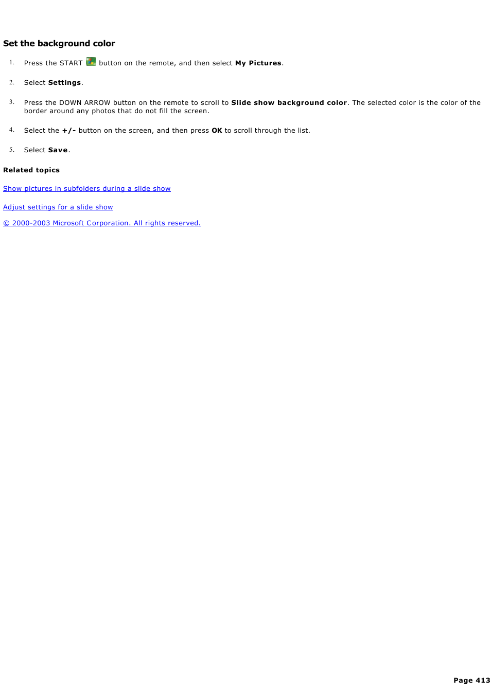 Set the background color | Sony PCV-RZ45G User Manual | Page 413 / 459