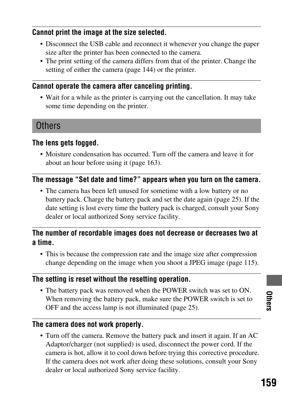 Others | Sony DSLR-A350 User Manual | Page 159 / 167