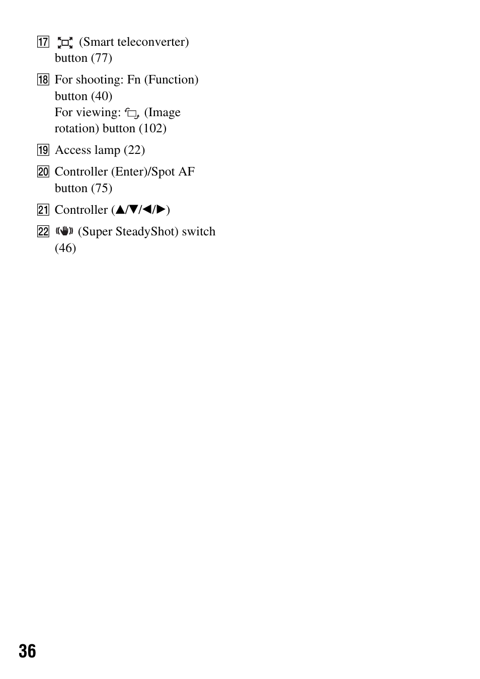 Sony DSLR-A350 User Manual | Page 36 / 167