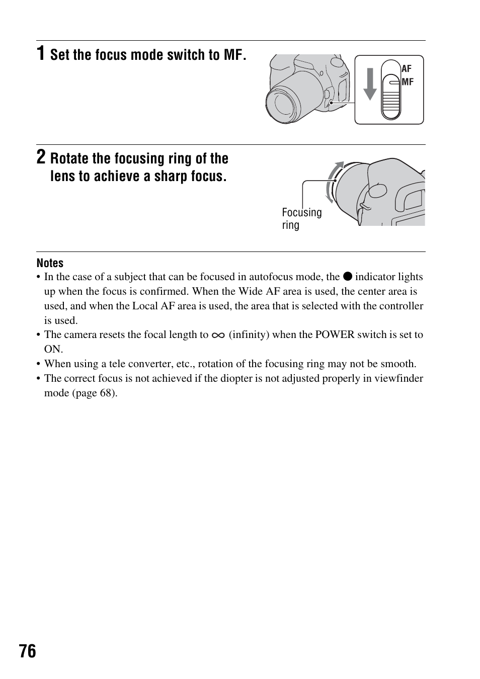 Sony DSLR-A350 User Manual | Page 76 / 167