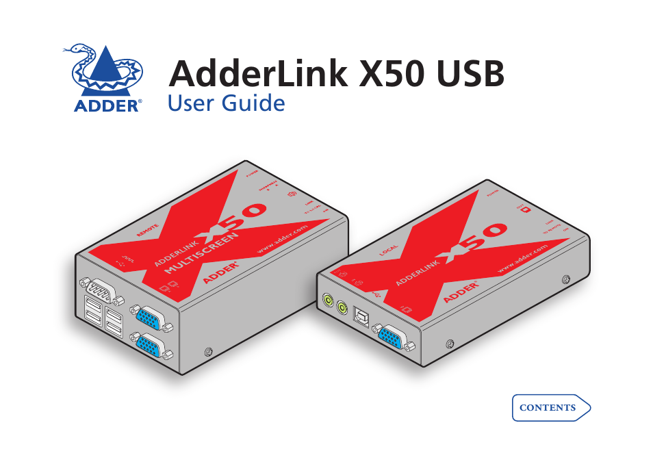 Adder Technology X50 User Manual | 18 pages